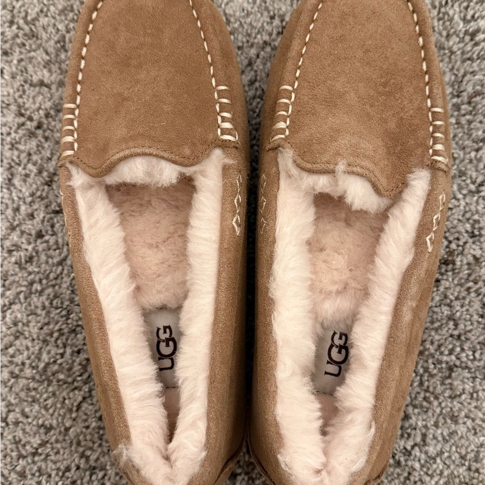 UGG Women's Chestnut Suede Shearling Lined Slippers